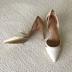 Calvin Klein beige and cream d’orsay pumps size 7